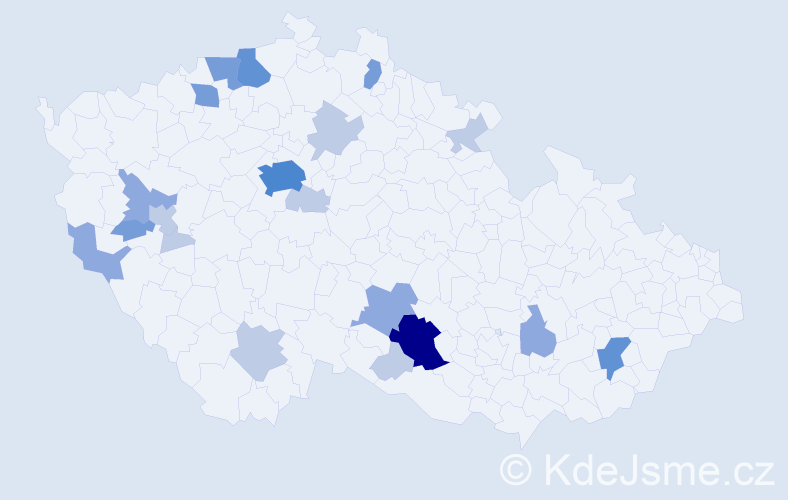 Příjmení: 'Maulová', počet výskytů 50 v celé ČR