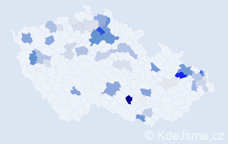 Příjmení: 'Ruta', počet výskytů 143 v celé ČR