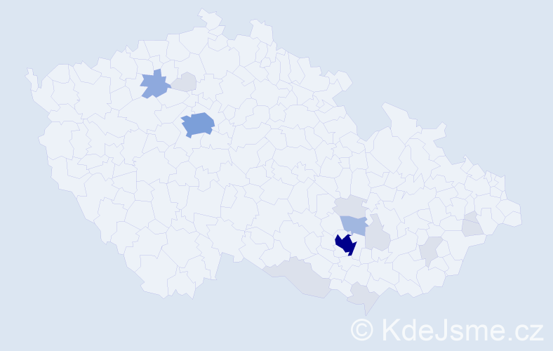 Příjmení: 'Baláč', počet výskytů 49 v celé ČR