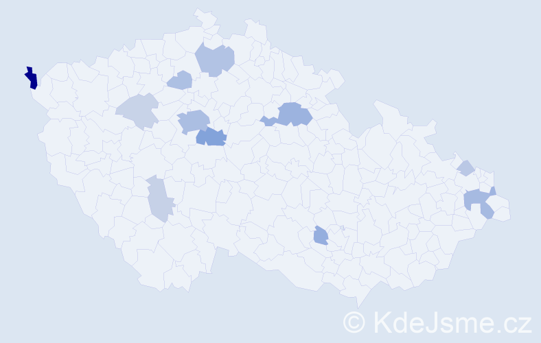 Příjmení: 'Bado', počet výskytů 43 v celé ČR