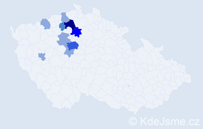 Příjmení: 'Kauler', počet výskytů 20 v celé ČR