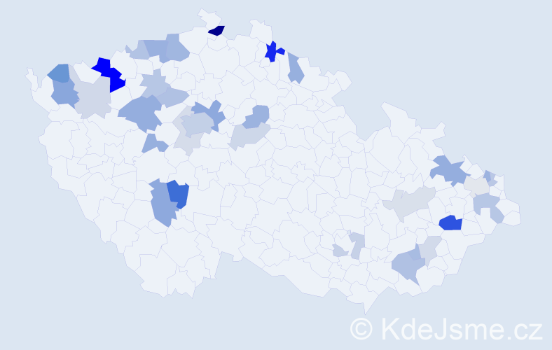 Příjmení: 'Weinertová', počet výskytů 73 v celé ČR