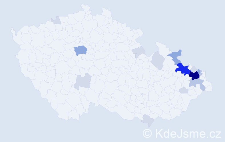 Příjmení: 'Bluchová', počet výskytů 51 v celé ČR