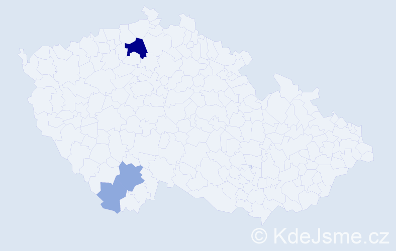 Příjmení: 'Csavojová', počet výskytů 10 v celé ČR