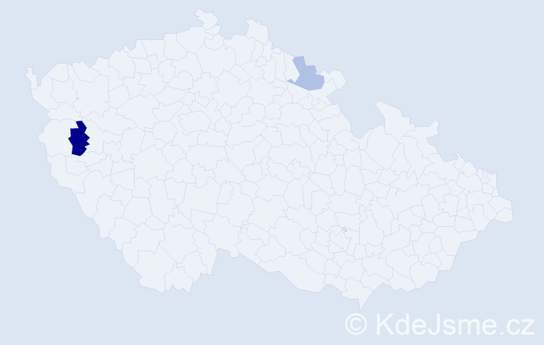 Příjmení: 'Modrzewski', počet výskytů 3 v celé ČR