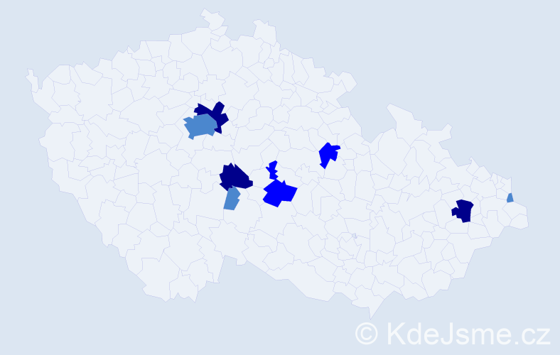Příjmení: 'Polyak', počet výskytů 16 v celé ČR