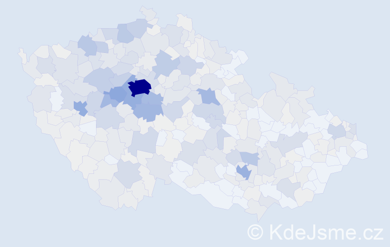 Příjmení: 'Šebek', počet výskytů 2255 v celé ČR