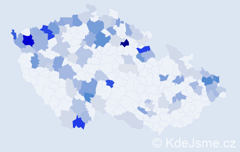 Příjmení: 'Balogh', počet výskytů 333 v celé ČR