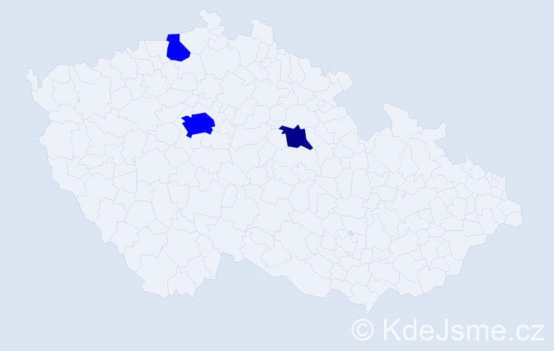 Příjmení: 'Turculet', počet výskytů 4 v celé ČR