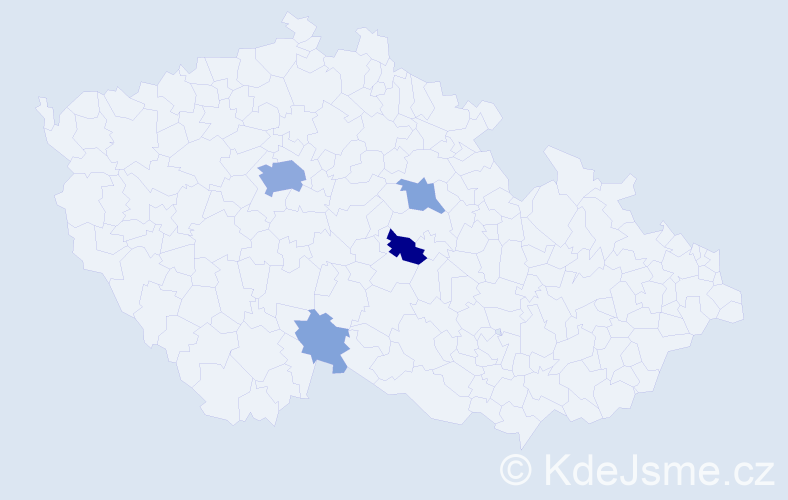 Příjmení: 'Muster', počet výskytů 13 v celé ČR