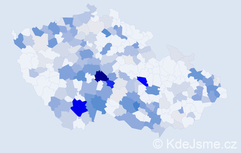 Příjmení: 'Chmel', počet výskytů 649 v celé ČR