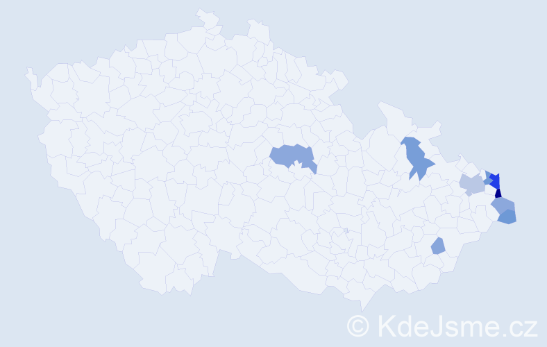 Příjmení: 'Filipczyková', počet výskytů 42 v celé ČR