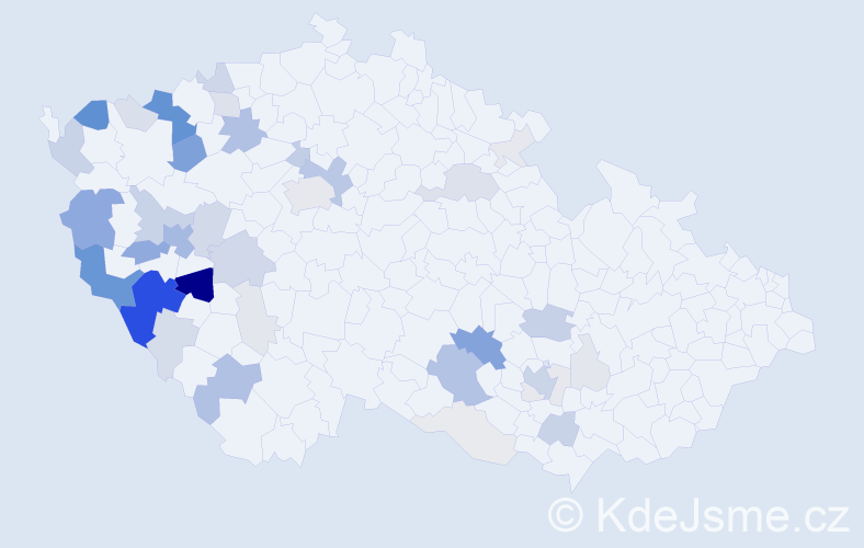 Příjmení: 'Kotlanová', počet výskytů 160 v celé ČR