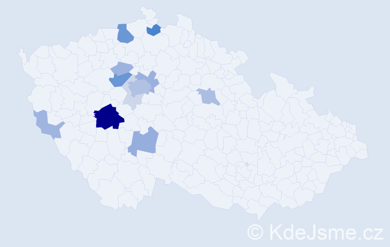 Příjmení: 'Pucherna', počet výskytů 44 v celé ČR
