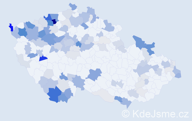 Příjmení: 'Tothová', počet výskytů 353 v celé ČR