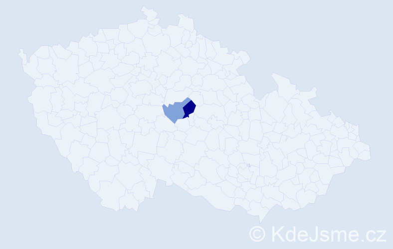 Příjmení: 'Kutčák', počet výskytů 3 v celé ČR