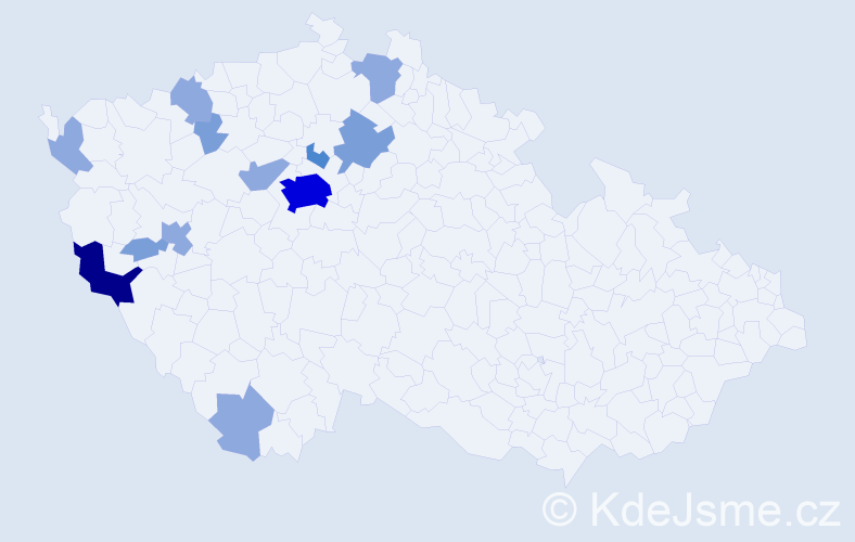 Příjmení: 'Hötzelová', počet výskytů 28 v celé ČR