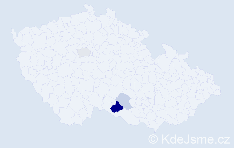 Příjmení: 'Libruška', počet výskytů 8 v celé ČR
