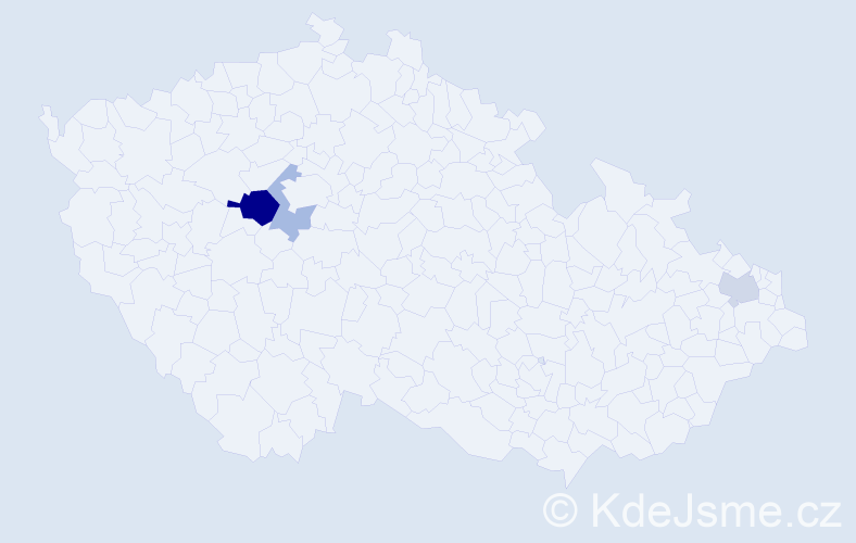Příjmení: 'Kuldásková', počet výskytů 6 v celé ČR