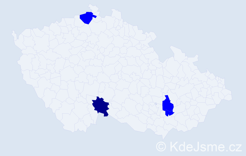 Příjmení: 'Krištan', počet výskytů 5 v celé ČR