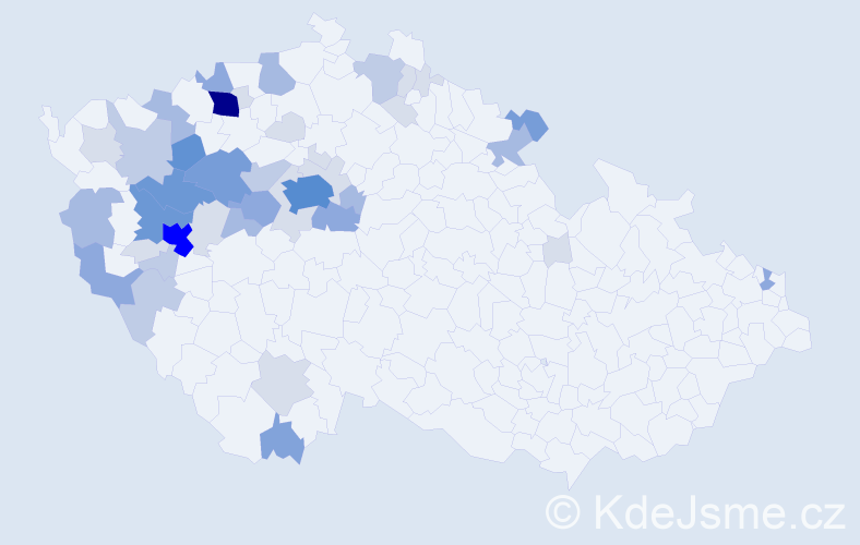 Příjmení: 'Balínová', počet výskytů 145 v celé ČR