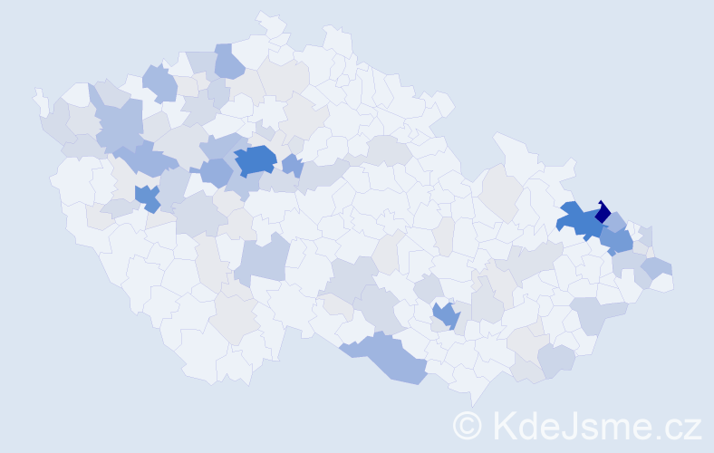 Příjmení: 'Hahn', počet výskytů 368 v celé ČR
