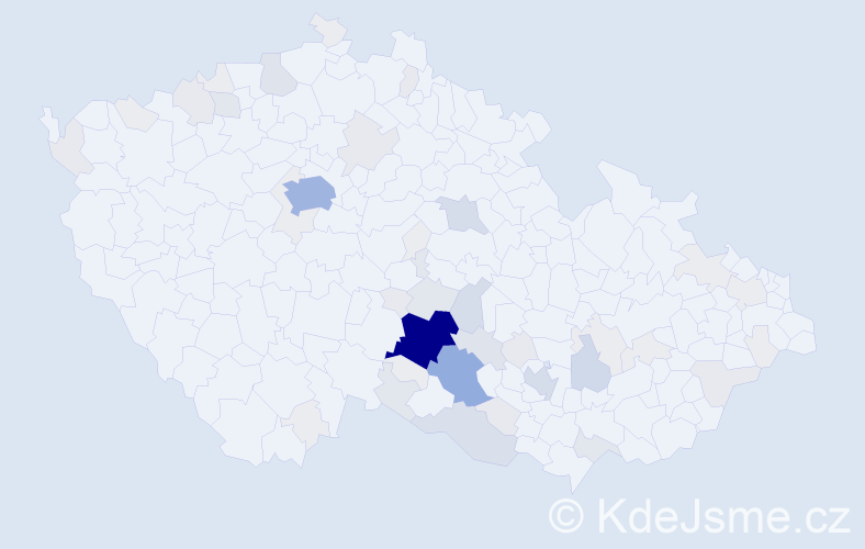Příjmení: 'Kourek', počet výskytů 227 v celé ČR