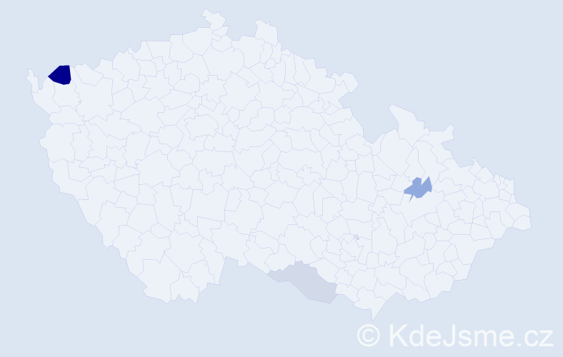 Příjmení: 'Burggraf', počet výskytů 5 v celé ČR