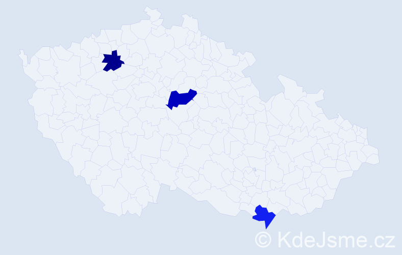 Příjmení: 'Andrašik', počet výskytů 7 v celé ČR