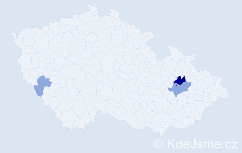 Příjmení: 'Hračovová', počet výskytů 8 v celé ČR