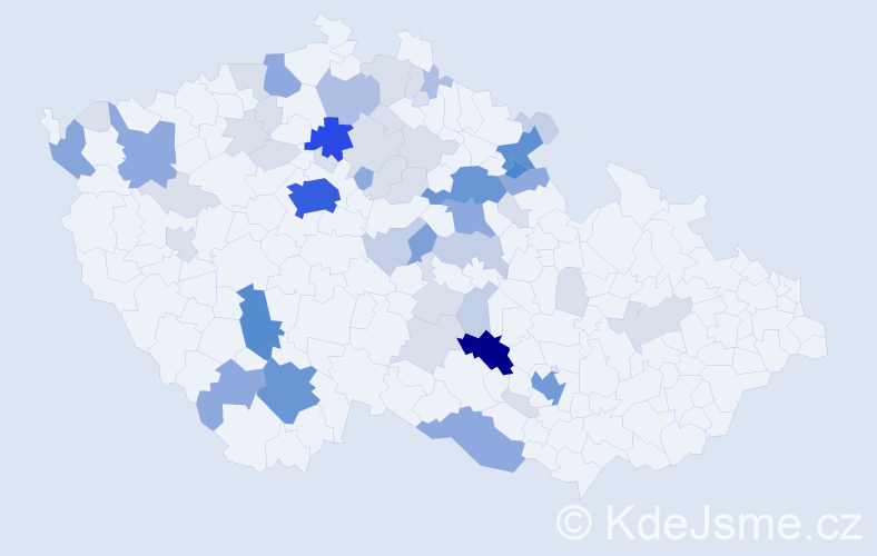 Příjmení: 'Kuřátková', počet výskytů 177 v celé ČR