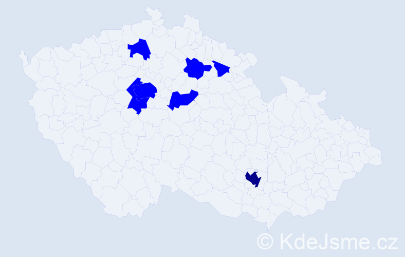 Příjmení: 'Kepenach', počet výskytů 8 v celé ČR
