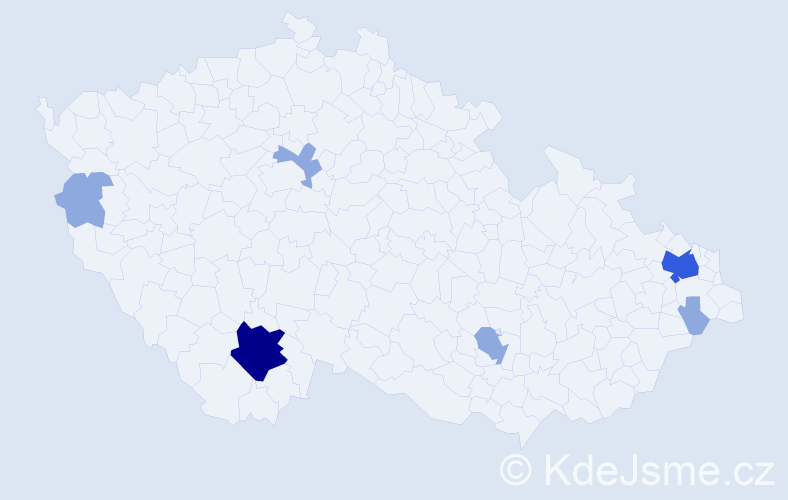 Příjmení: 'Samborská', počet výskytů 13 v celé ČR