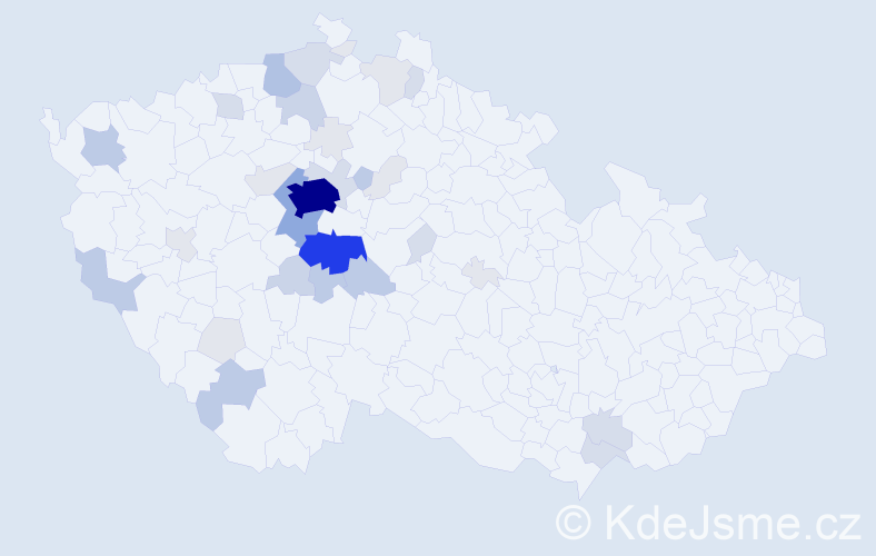 Příjmení: 'Vrňák', počet výskytů 129 v celé ČR