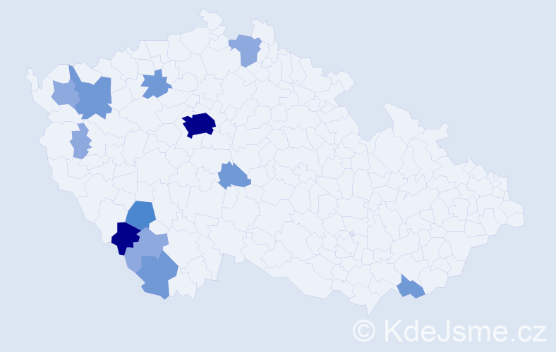 Příjmení: 'Suchlová', počet výskytů 29 v celé ČR