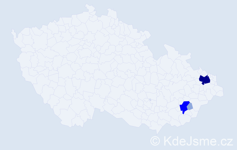 Příjmení: 'Zemlák', počet výskytů 13 v celé ČR
