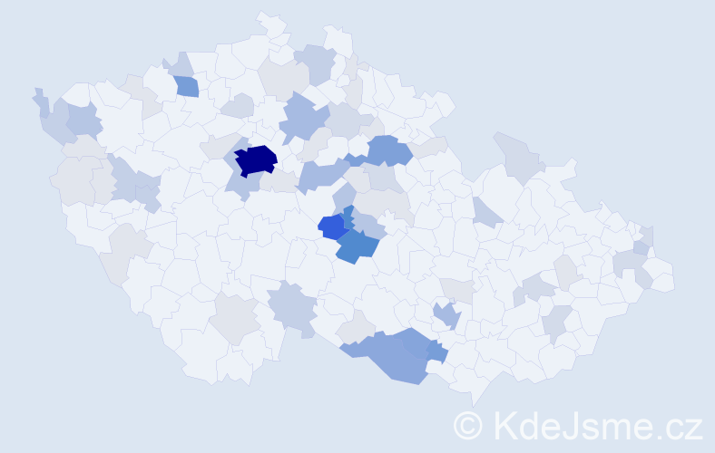 Příjmení: 'Peca', počet výskytů 208 v celé ČR