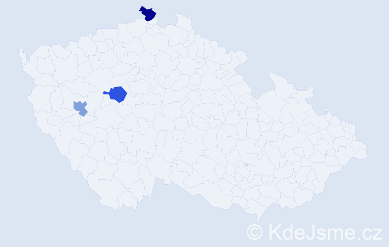 Příjmení: 'Kalubová', počet výskytů 15 v celé ČR