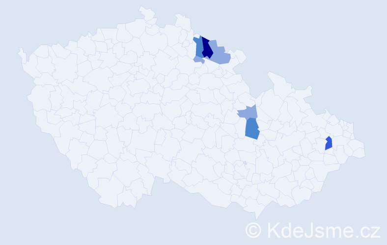 Příjmení: 'Ryšálková', počet výskytů 16 v celé ČR