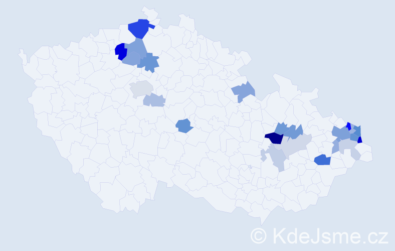 Příjmení: 'Pajonk', počet výskytů 55 v celé ČR