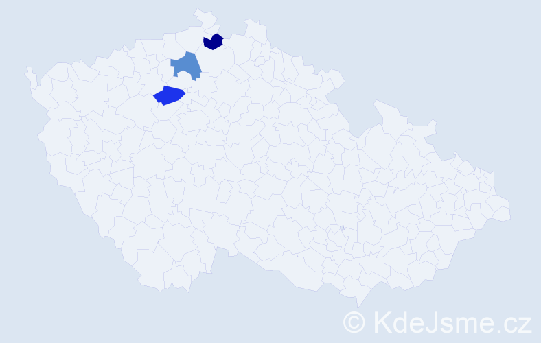 Příjmení: 'Schiekeová', počet výskytů 3 v celé ČR