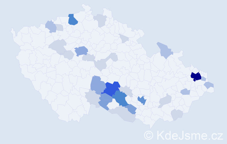Příjmení: 'Netoličková', počet výskytů 88 v celé ČR