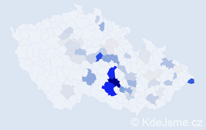 Příjmení: 'Lavický', počet výskytů 163 v celé ČR