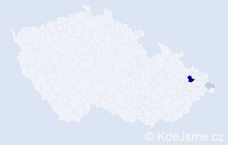 Příjmení: 'Czespivová', počet výskytů 6 v celé ČR