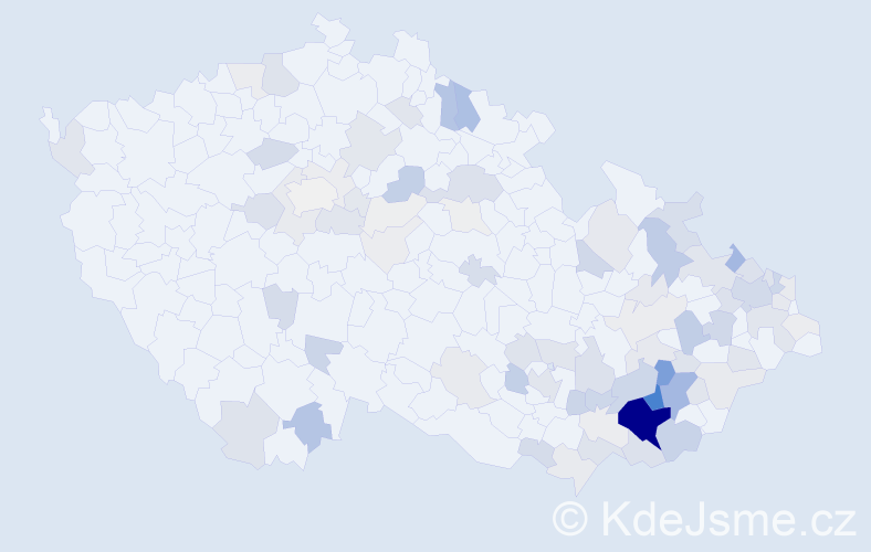 Příjmení: 'Maňásek', počet výskytů 448 v celé ČR