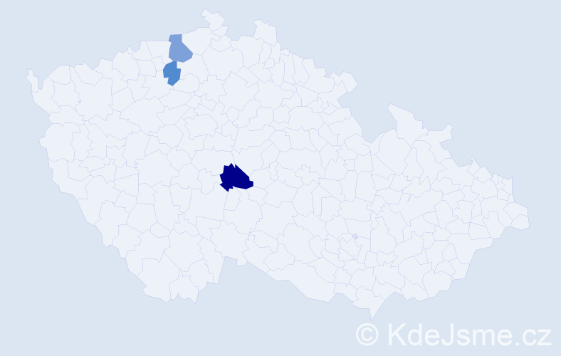 Příjmení: 'Aigermanová', počet výskytů 5 v celé ČR