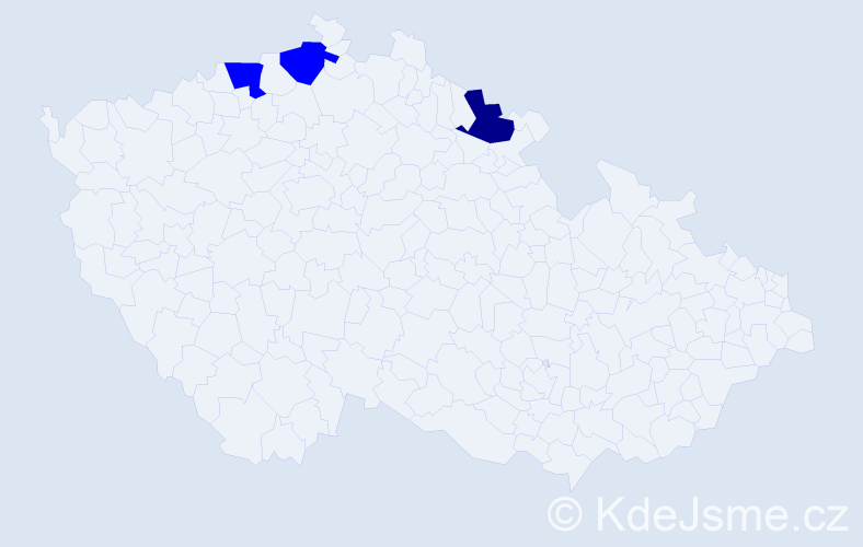Příjmení: 'Bédyová', počet výskytů 7 v celé ČR