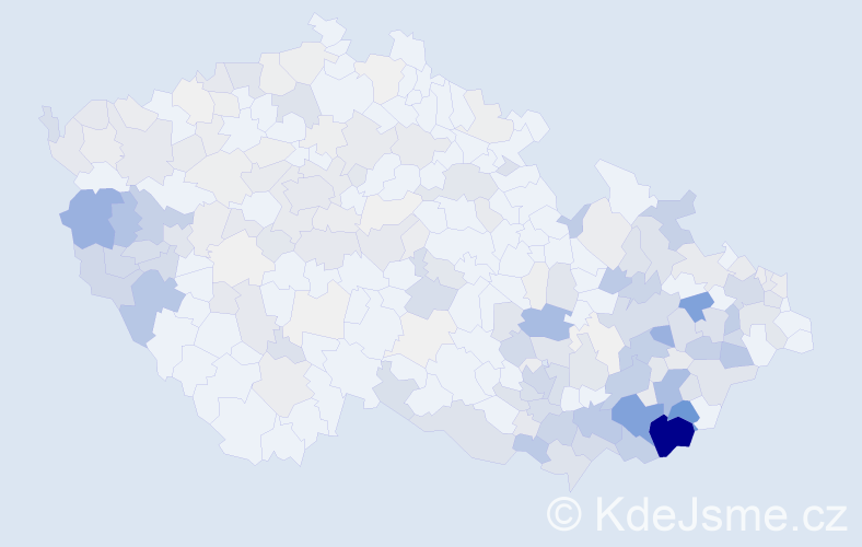 Příjmení: 'Janča', počet výskytů 1037 v celé ČR