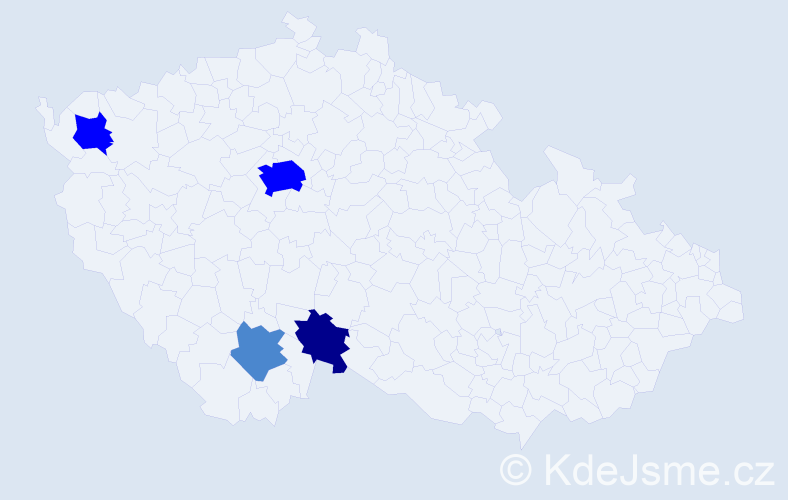 Příjmení: 'Lakron', počet výskytů 8 v celé ČR