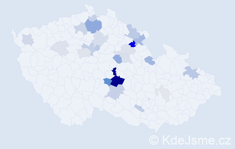 Příjmení: 'Siberová', počet výskytů 85 v celé ČR